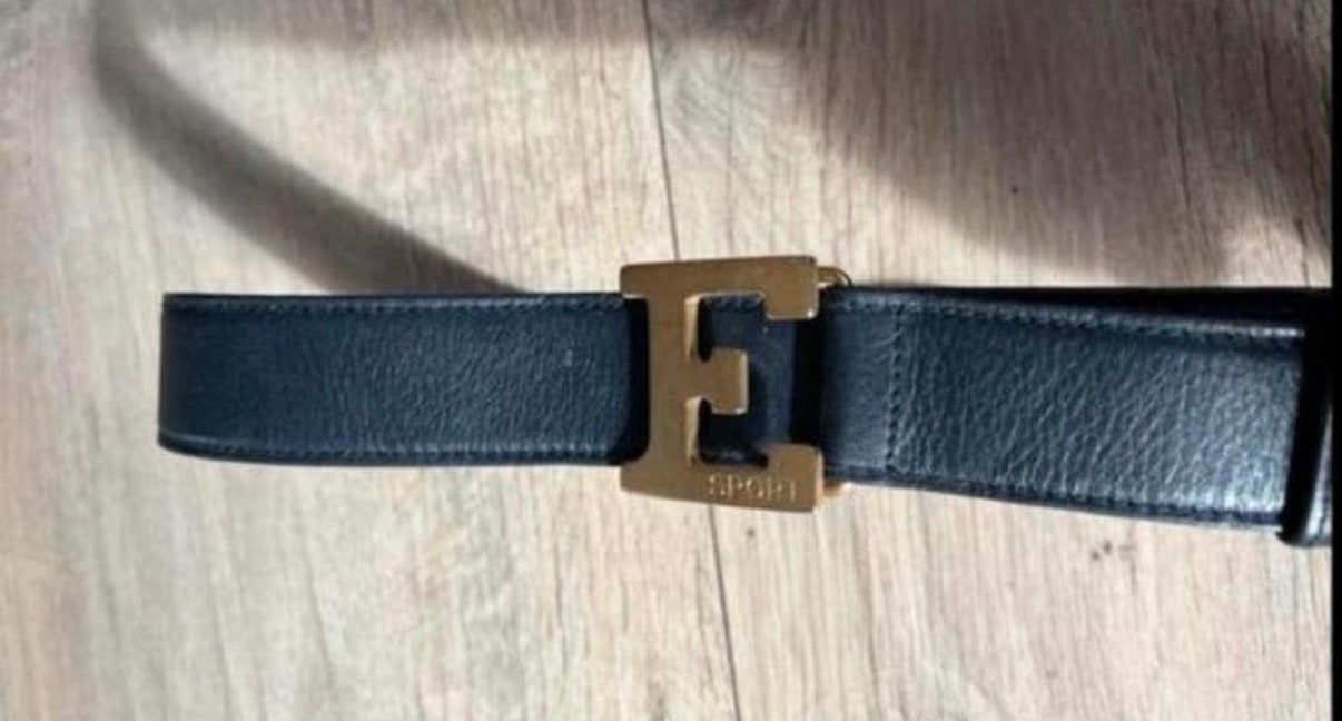 Escada sport made italy design riem Leer, Ophalen of Verzenden, Zo goed als nieuw, Zwart, Echt leder