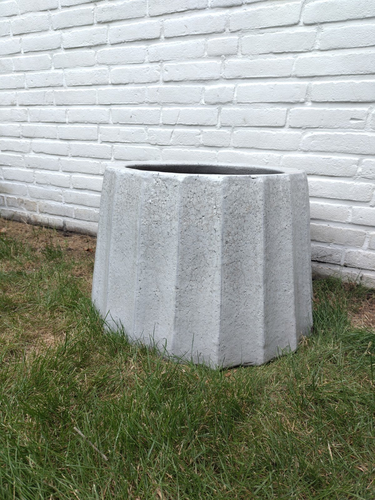 PTMD Grote Cement Bloempot - Ø50cm H40cm, Ophalen, Gebruikt, 40 cm of meer, Rond