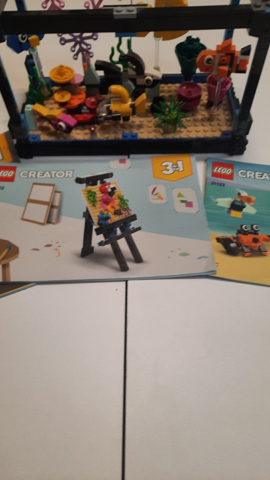 LEGO Creator 31122 Vis Tank 3-in-1 met boekjes, Ophalen of Verzenden, Zo goed als nieuw, Overige merken