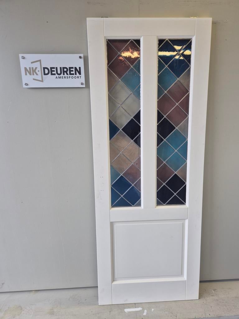 2 x Glas in lood deuren (78x201,5) Stomp Z.G.A.N, Ophalen, Glas, Binnendeur, 200 tot 215 cm