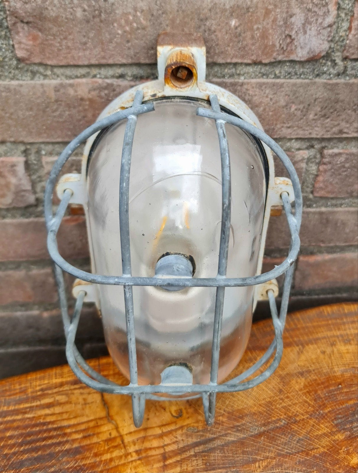 Kooilamp bully wandlamp Industria Rotterdam industrieel, Ophalen, Gebruikt, Wandlamp, Inclusief lichtbron