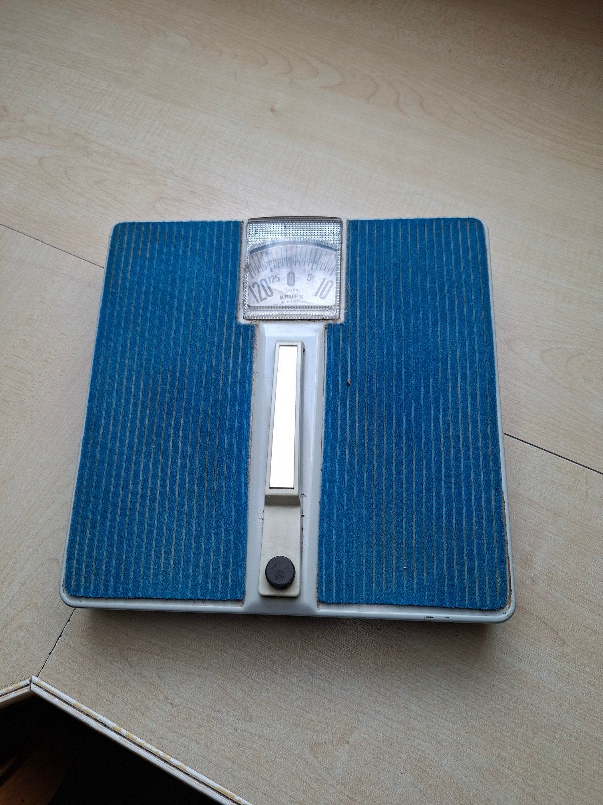 Vintage Krups Personenweegschaal - Blauw, Ophalen, Gebruikt, Analoog, 100 kg of meer