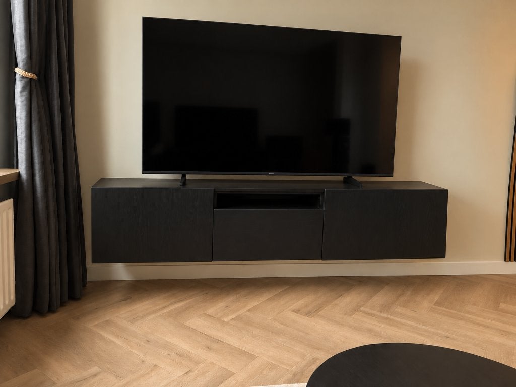 Tv meubel, 150 tot 200 cm, Ophalen of Verzenden, Zo goed als nieuw, Minder dan 100 cm