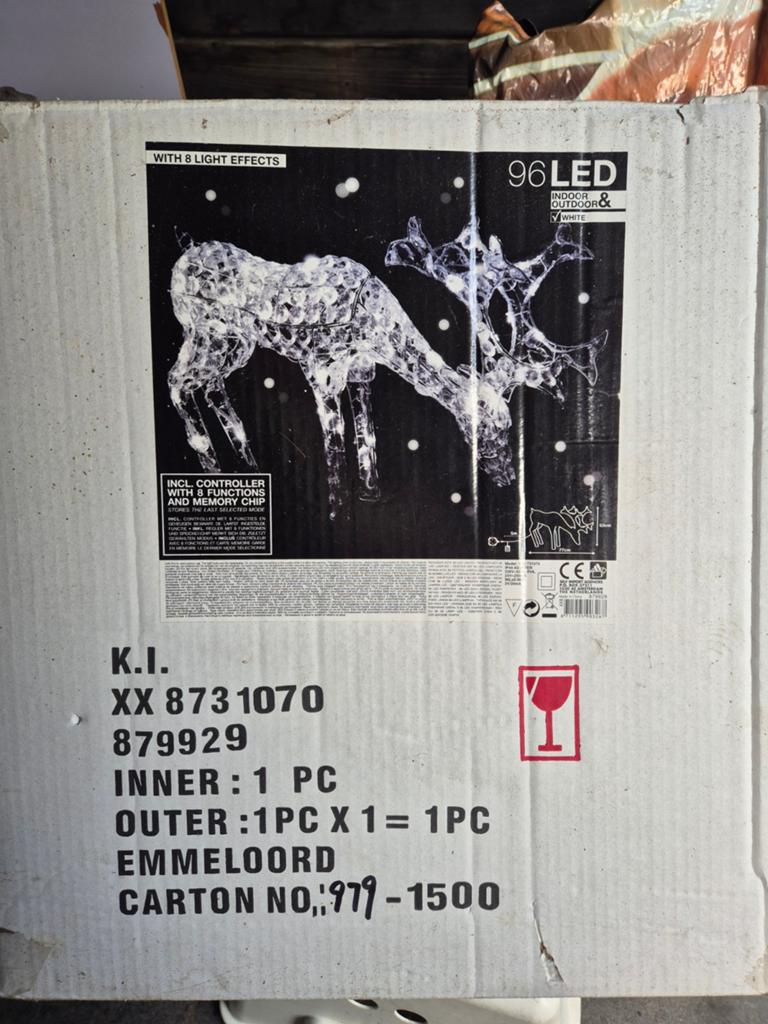 Rendier/hert kerstverlichting, Ophalen, Netvoeding, Minder dan 50 watt