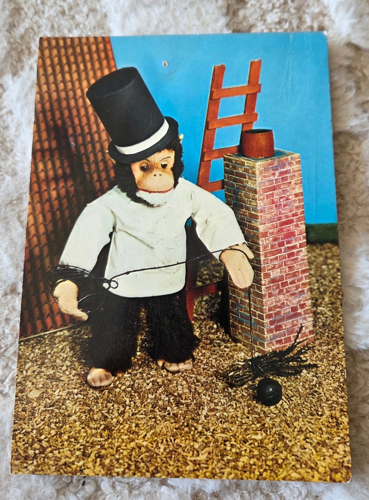 Vintage Schoorsteenveger Aap Ansichtkaart, Verzenden, 1960 tot 1980, Gelopen, Kinderen