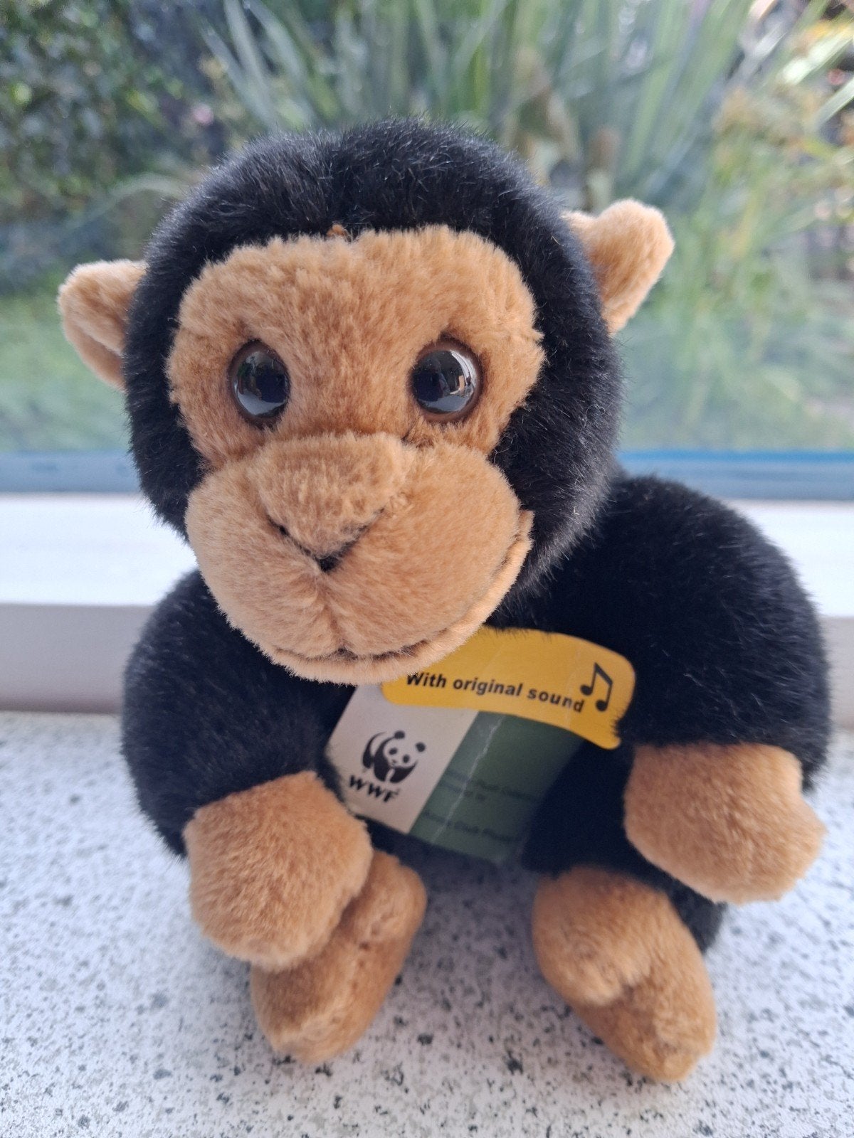 Aap of aapje met geluid apengeluid van het WWF, Kinderen en Baby's, Met geluid, Zwart, Ophalen of Verzenden, Zo goed als nieuw
