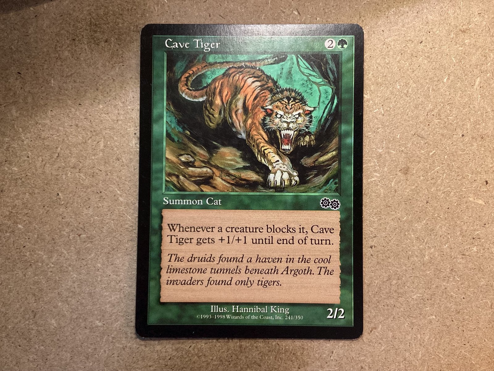 1x Cave Tiger [241/350] (Excellent), Ophalen of Verzenden, Zo goed als nieuw, Losse kaart