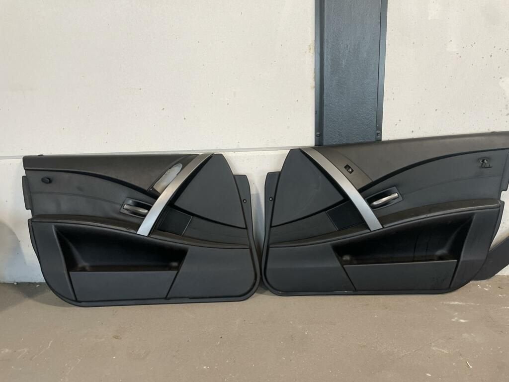 Deurpanelen zwart leder BMW 5-serie Touring E61 ('04-'07), Gebruikt, -, Deur, -
