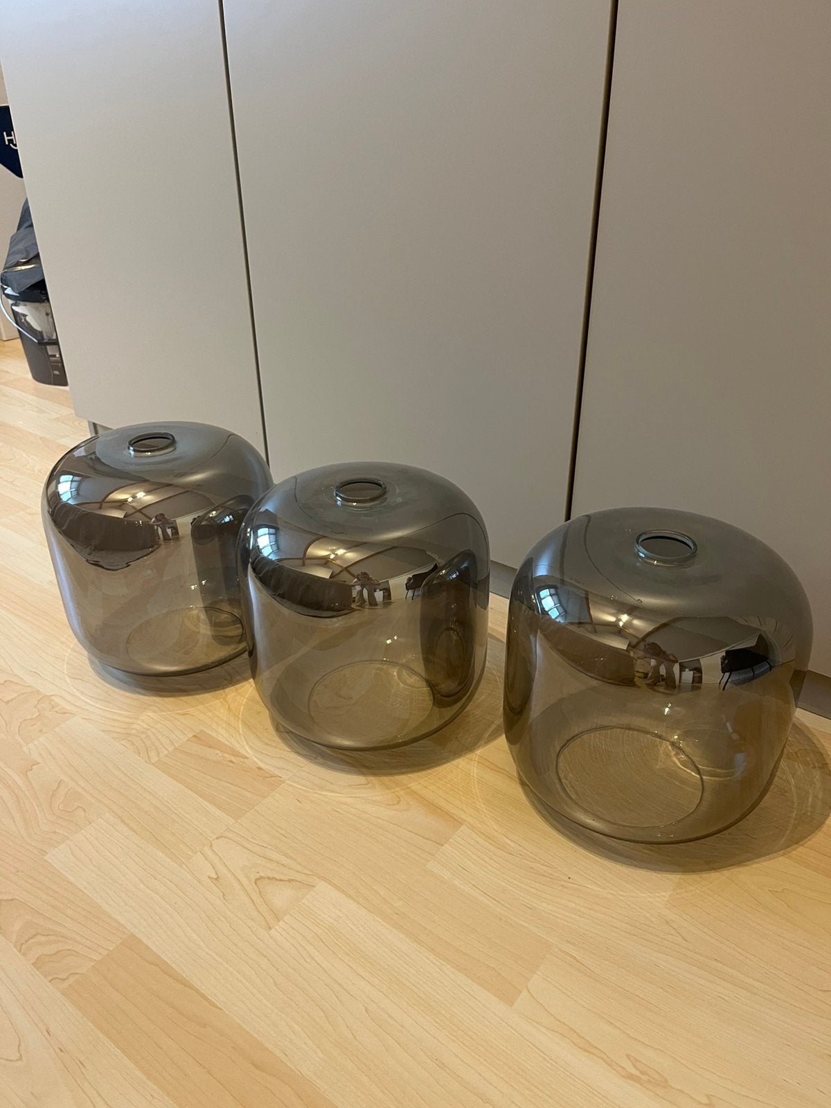 Glazen hanglamp rookglas nieuw, Ophalen, Nieuw, Glas, Pot, Bus of Blik