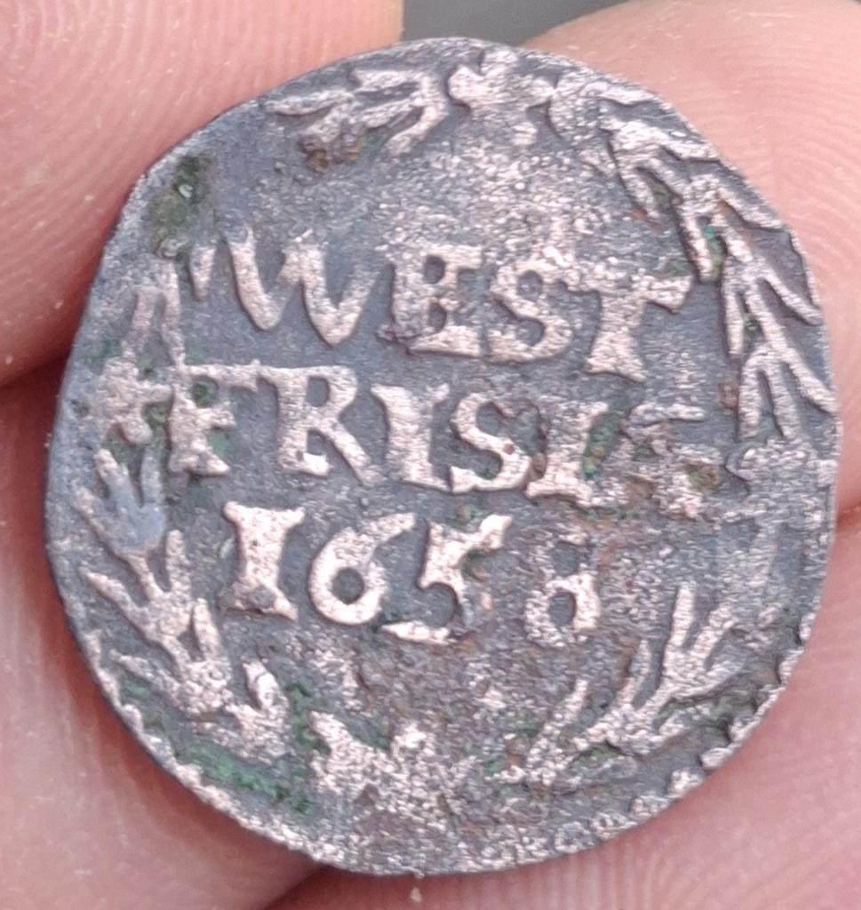 Bodemvondst - west frisia - 1658 - duit - 17e eeuw - RRR, Ophalen of Verzenden, Vóór koninkrijk, Overige waardes, Losse munt