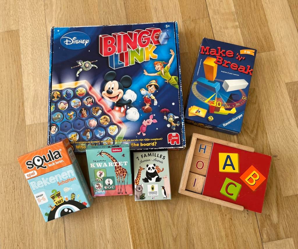Verschillende kinder spelletjes, Drie of vier spelers, Ophalen, Gebruikt