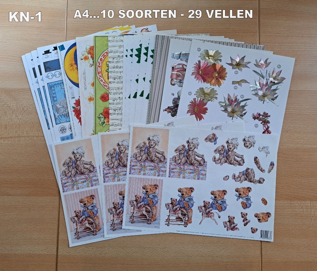26...A4-3D KNIPVELLEN DIVERSE SOORTEN-67 VELLEN, Ophalen of Verzenden, Nieuw, Meerdere plaatjes