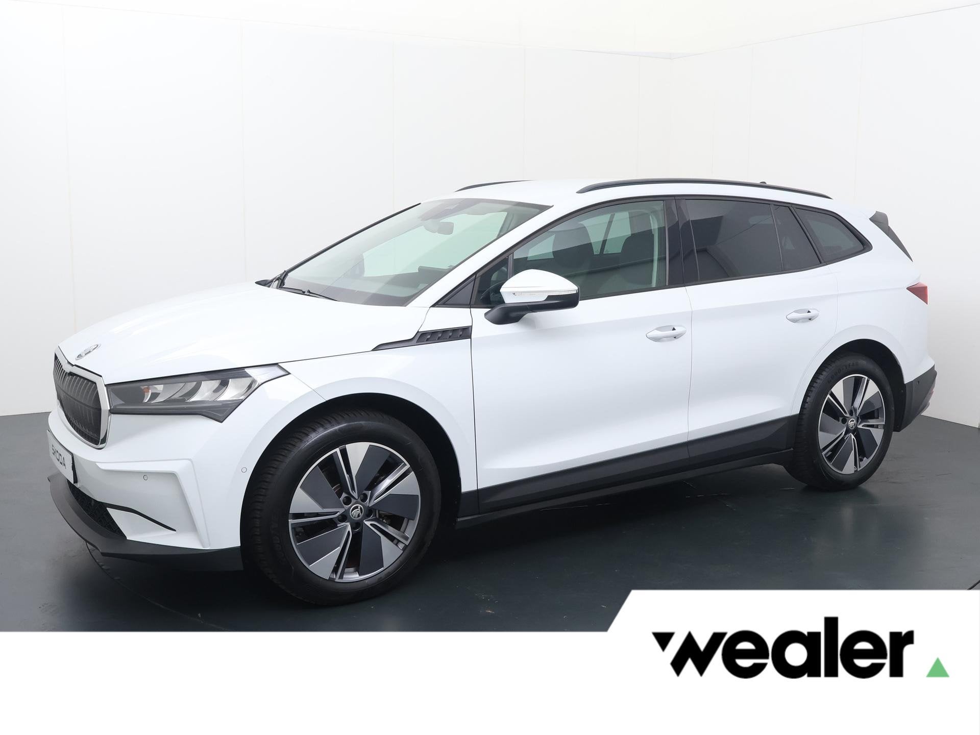 Skoda Enyaq iV 60 | 180 PK | SoH 87% | Stoelverwarming | Cru, Achterwielaandrijving, Gebruikt, Leder en Stof, Wit