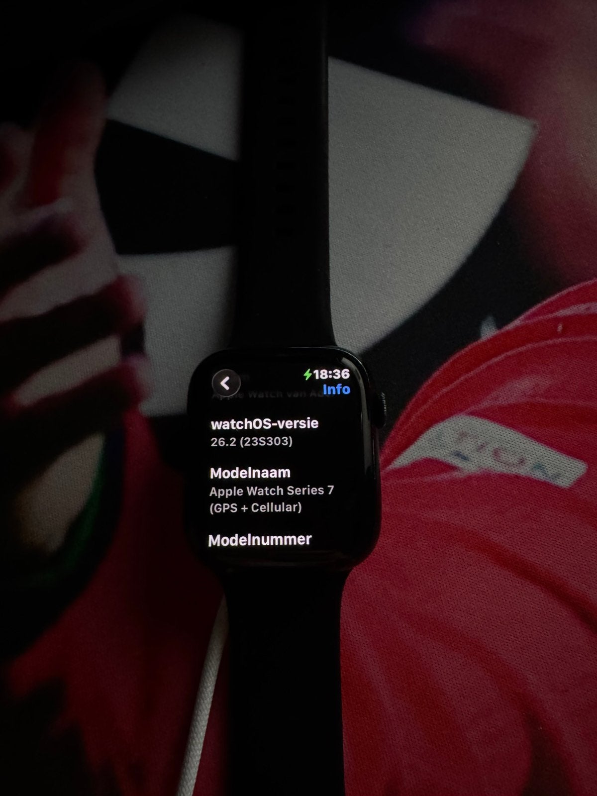 Apple Watch Series 7 GPS, Verzenden, Zwart, IOS, Zo goed als nieuw