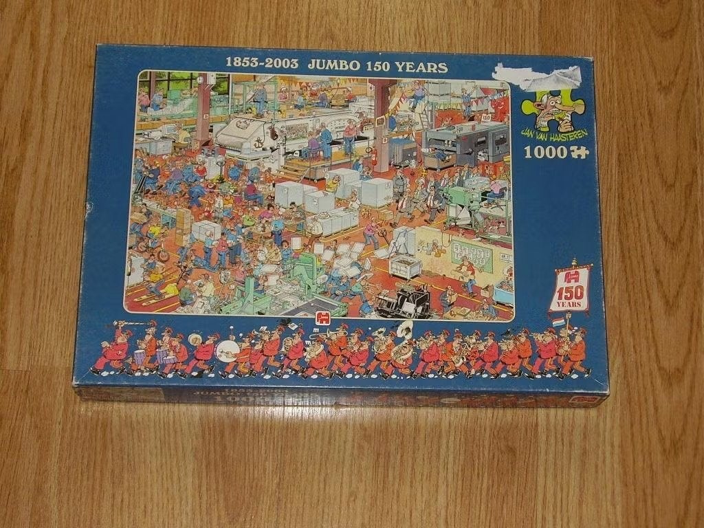 Jan van Haasteren - Jumbo 150 Jaar - (1000 stuks), Ophalen of Verzenden, 500 t/m 1500 stukjes, Gebruikt, Legpuzzel