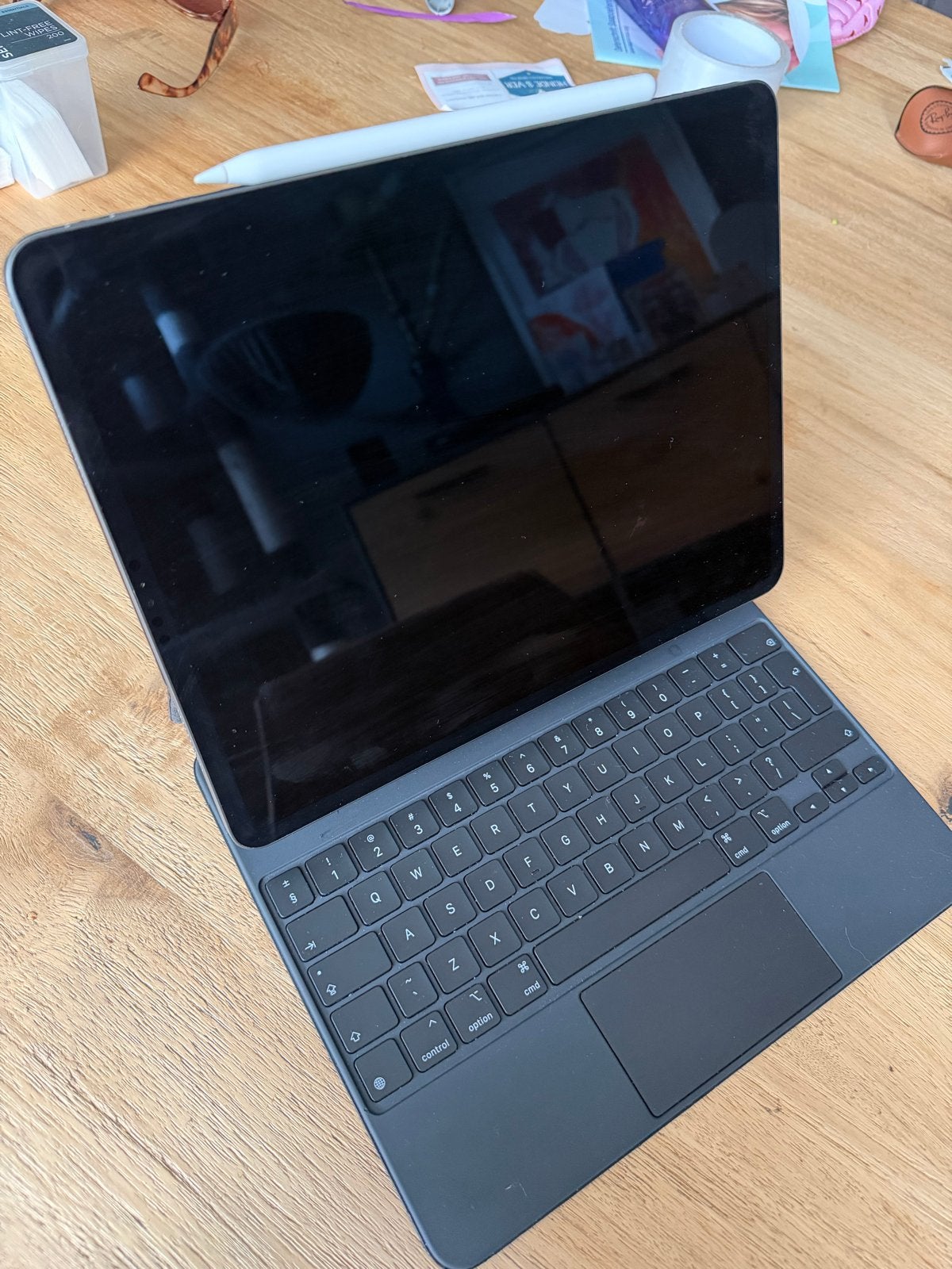 iPad Pro 12.9" 2022 met Magic Keyboard en Apple Pencil, Computers en Software, Apple iPads, Ophalen, 13 inch of meer, Zo goed als nieuw