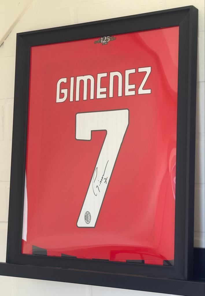 Santiago Gimenez gesigneerd shirt + videobewijs & lijst, Ophalen of Verzenden, Zo goed als nieuw, Feyenoord, Shirt