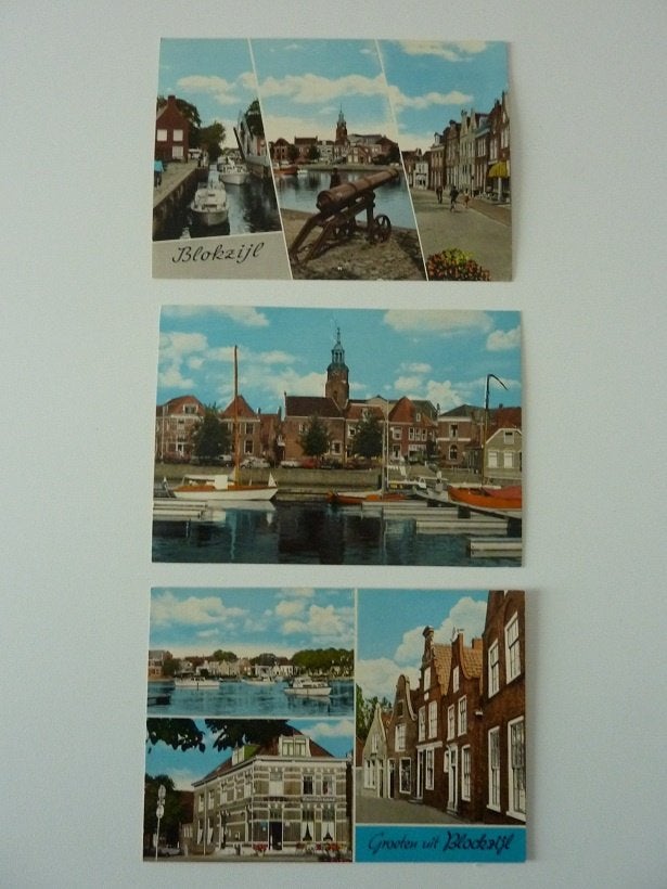 BLOKZIJL 3 verschillende ansichtkaarten -!, Ophalen, 1960 tot 1980, Gelopen, Overijssel