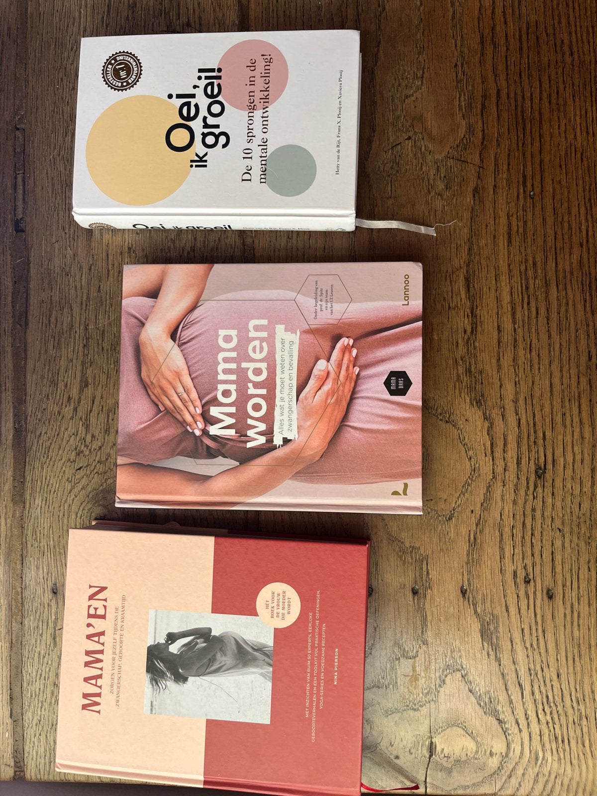 Boekenpakket: Oei, ik groei!, Mama Worden, Mama'en, Boeken, Zwangerschap en Opvoeding, Ophalen, Zo goed als nieuw, Zwangerschap en Bevalling