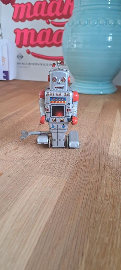 Vintage Opwindbare Robot Speelgoed - Tin Toy, Antiek en Kunst, Antiek | Speelgoed, Ophalen of Verzenden