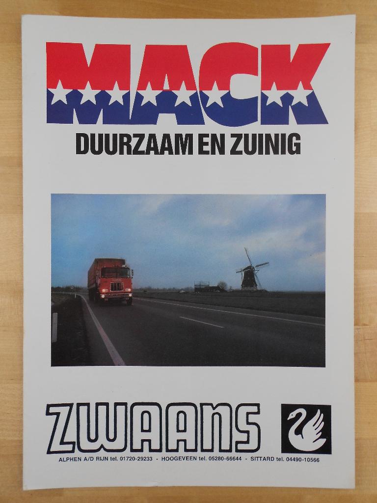 Mack F700 Brochure 1976 – F 700 T ST, Gelezen, Mack, Ophalen of Verzenden, Overige merken