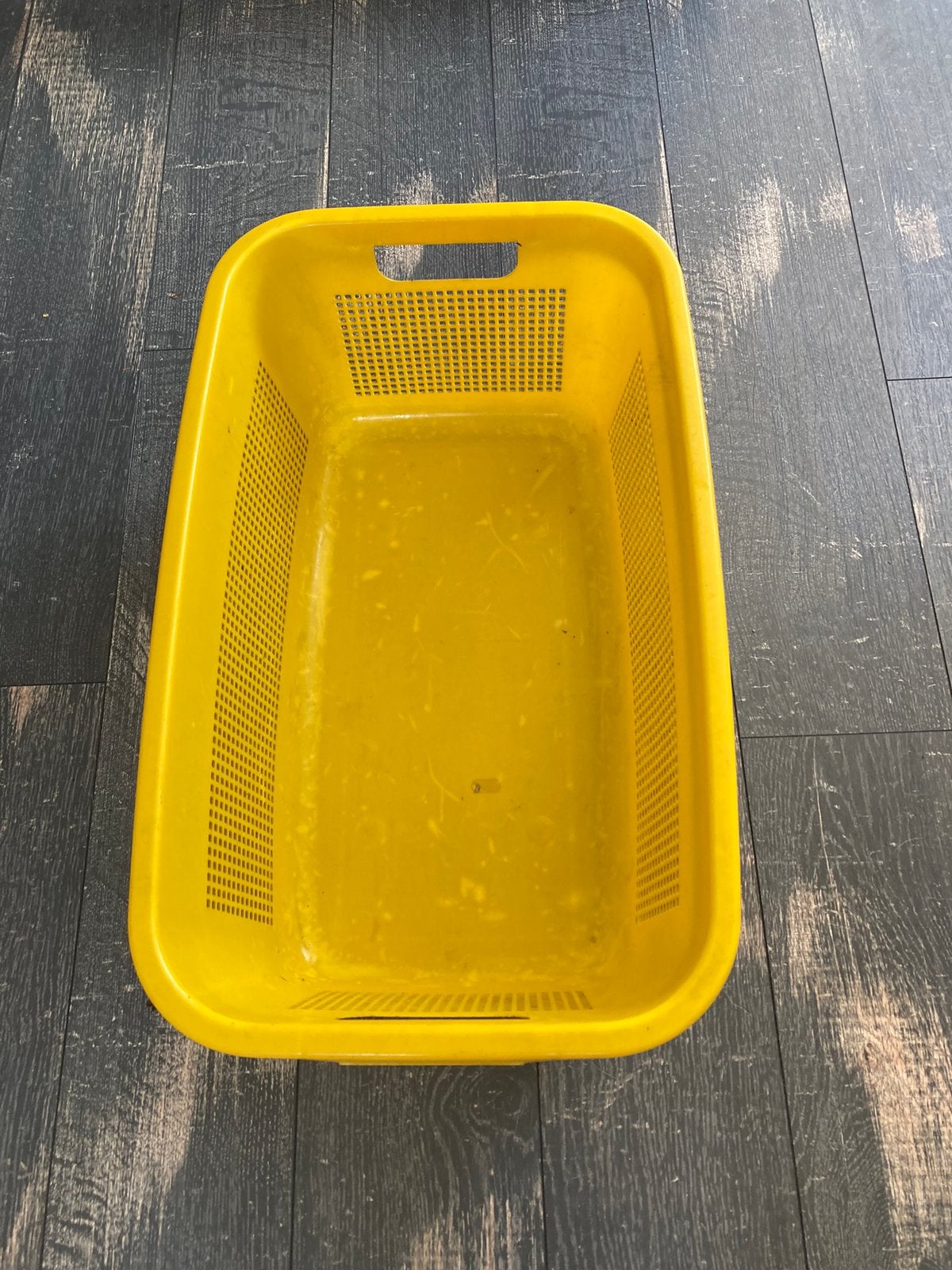 Vintage gele wasmand (140823), Ophalen of Verzenden