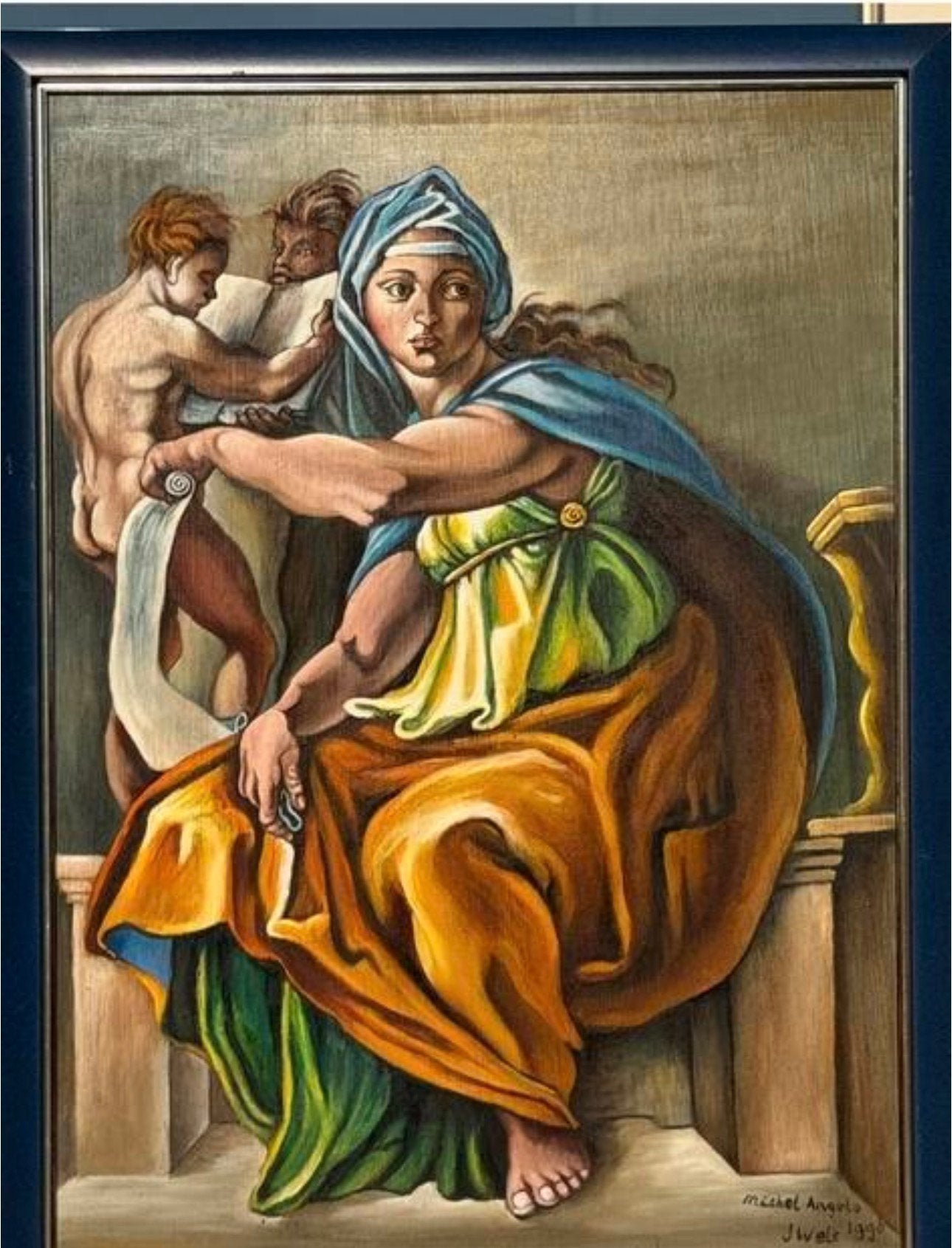 Schilderij Michel Angelo Ruth, Ophalen