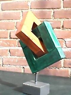 Uniek Houten Decoratieobject - Modern Design, Huis en Inrichting, Hout, Decoratieobject, Ophalen of Verzenden, Zo goed als nieuw