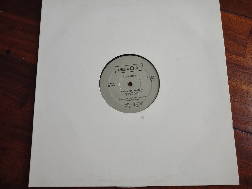 Maxi single - World Destuction - Time Zone, Ophalen of Verzenden, Zo goed als nieuw, Dance en House
