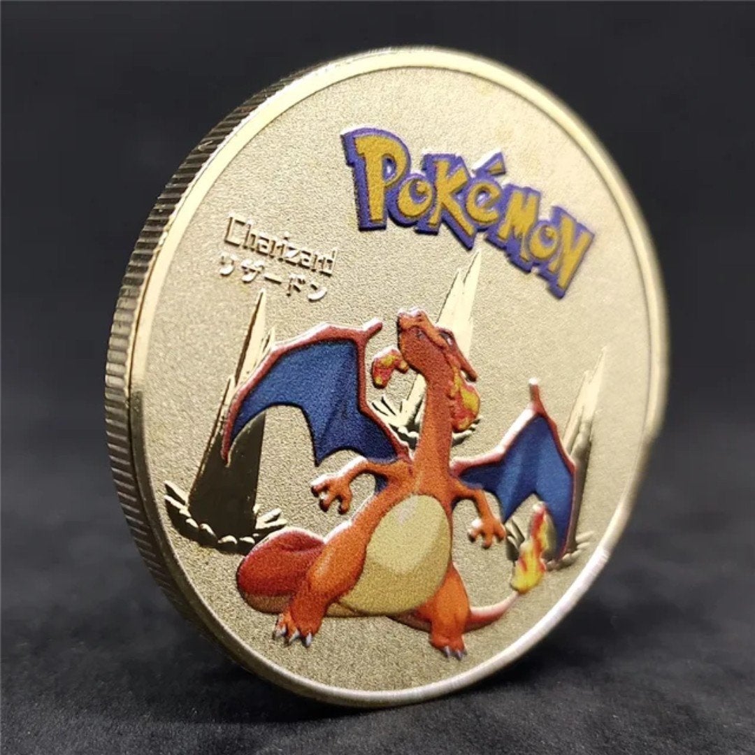 Gouden Pokémon Charizard munt NIEUW, Ophalen of Verzenden, Nieuw