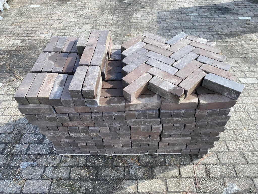 003. 7,92 m2 Dikformaat Bruinpaars 6,8x20x6,5 cm €155,00, Tuin en Terras, Keramiek, Klinkers, Nieuw, 5 tot 10 m²