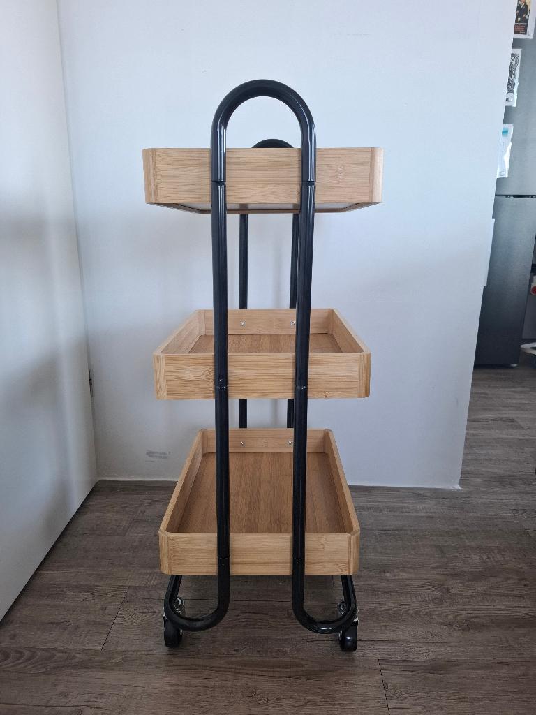Bamboe trolley – 83,5 x 44,5 x 33,5 cm – Badkamer Keuken, Ophalen of Verzenden