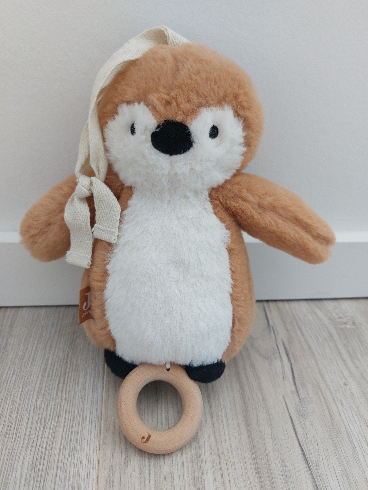 Knuffel muziekdoos jollein pinguïn caramel L2020, Ophalen of Verzenden, Zo goed als nieuw, Overige typen
