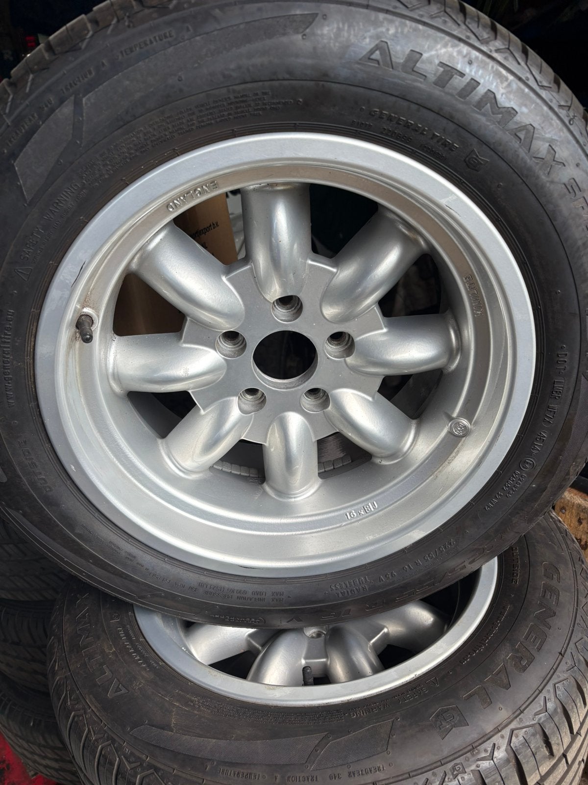 Mustang / mopar 16’ minilite met 225 general 5x114.3, Auto-onderdelen, Banden en Velgen, Ophalen, 16 inch, Banden en Velgen, Minilite