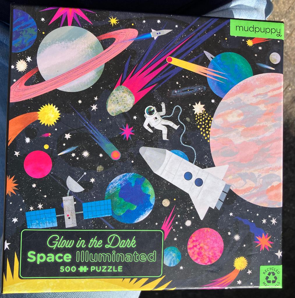 Nieuwe MUDPUPPY Puzzel space illuminated 500 stukjes, Ophalen of Verzenden, Meer dan 50 stukjes, Nieuw, 6 jaar of ouder
