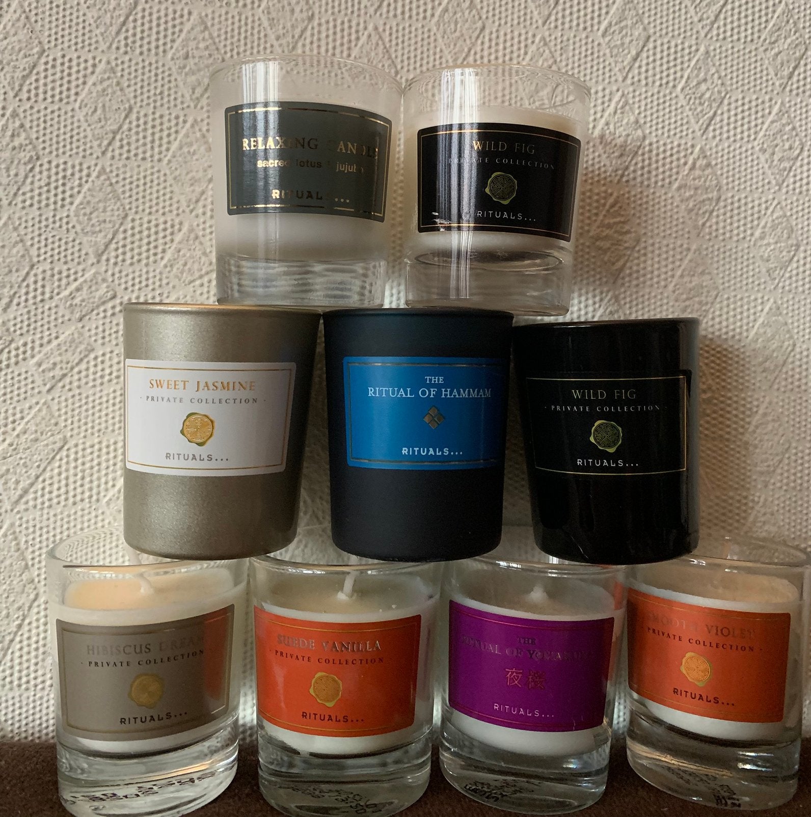 Rituals mini kaarsjes 9 stuks, Nieuw, Ophalen of Verzenden, Glas, 5 cm