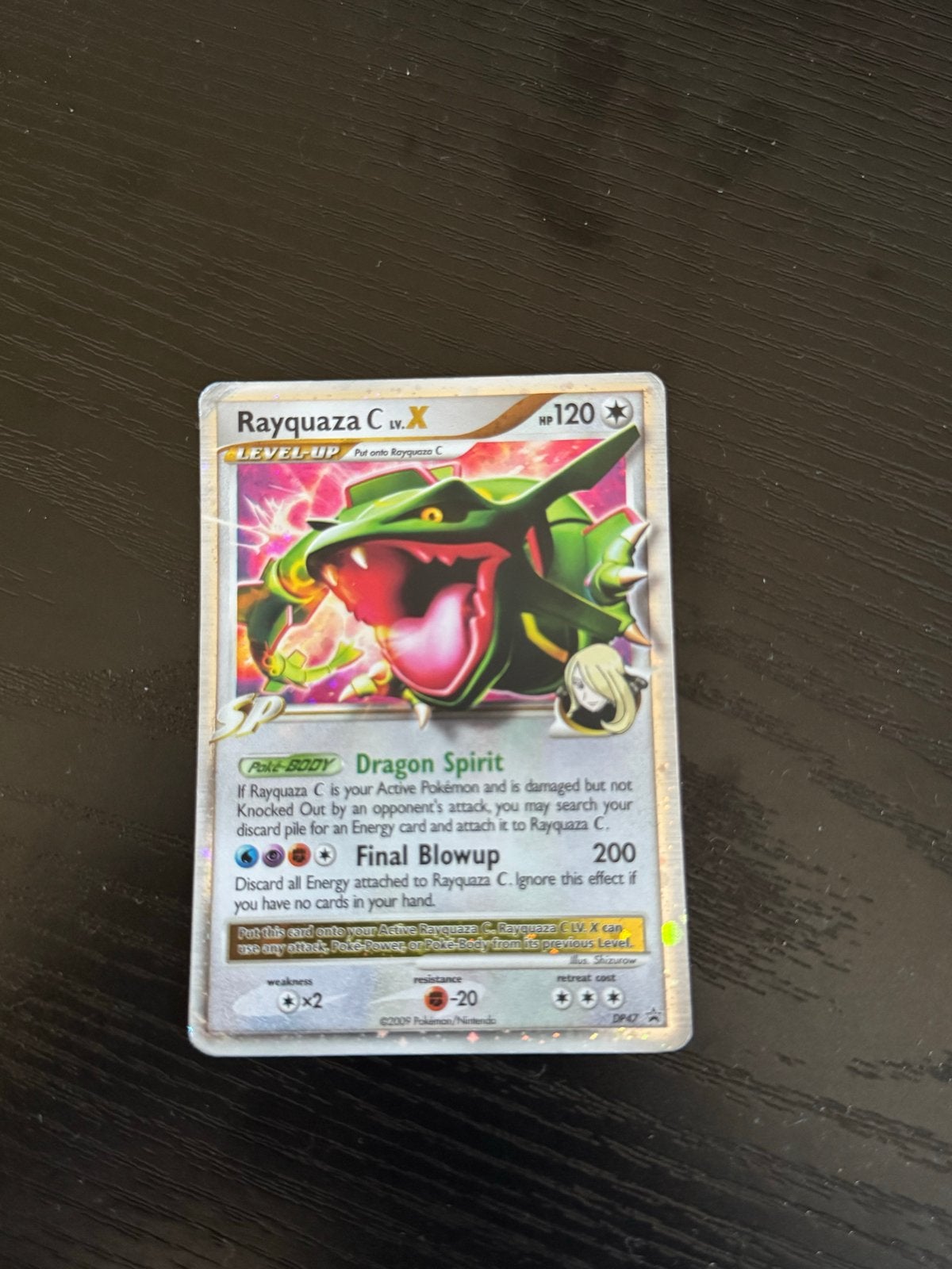 Pokémon Kaart Rayquaza C LV.X - Zeldzaam en Krachtig, Ophalen of Verzenden, Gebruikt, Losse kaart