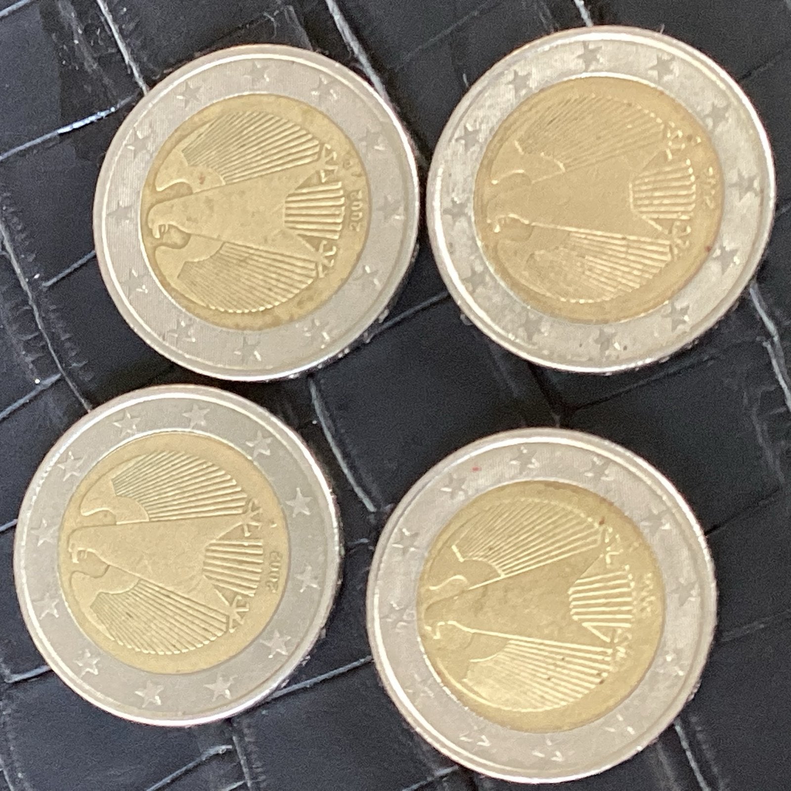4x Duitse 2 Euro munten uit 2002 D, Postzegels en Munten, Munten | Europa | Euromunten, Ophalen, Duitsland, 2 euro, Setje
