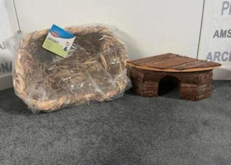 NIEUW - Trixie huisje + grasmand voor hamster/ rat/ konijn, Ophalen of Verzenden, Nieuw, Knaagmateriaal