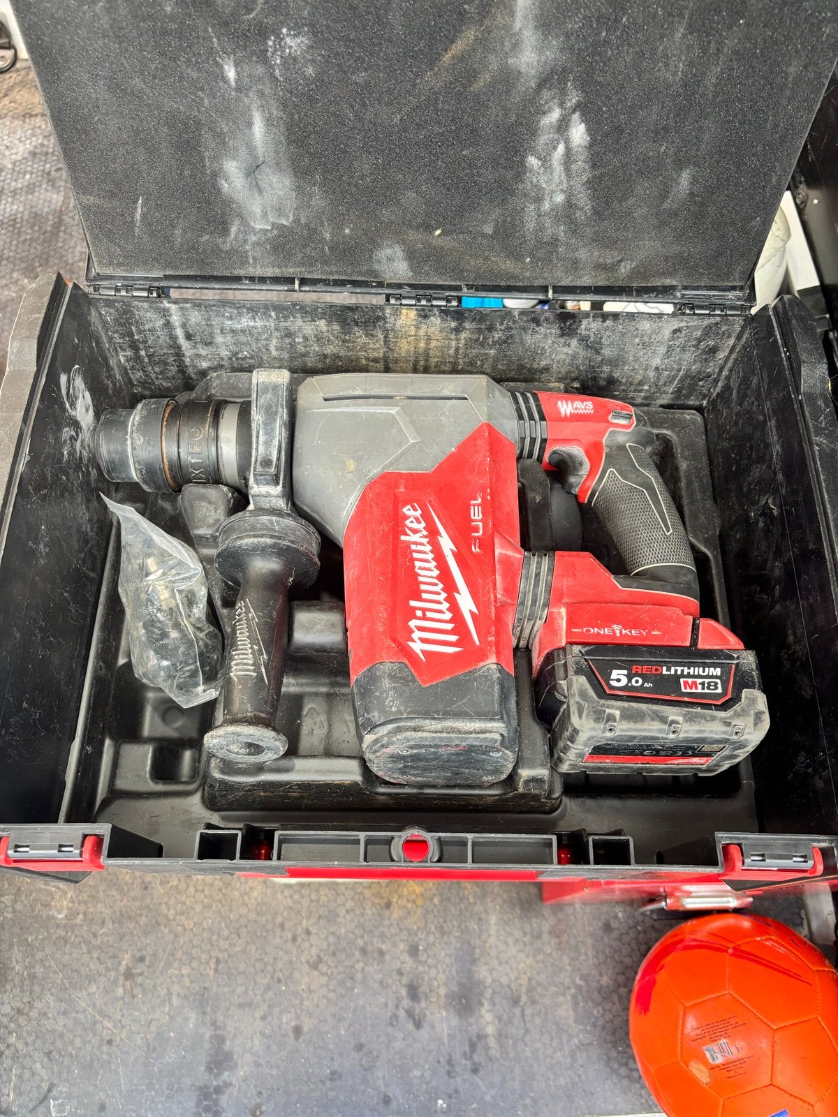 Milwaukee M18 ONEFHPX-0X SDS-plus boorhamer met accu, Ophalen, Boor- en/of Breekhamer, Klopboormechanisme, Gebruikt