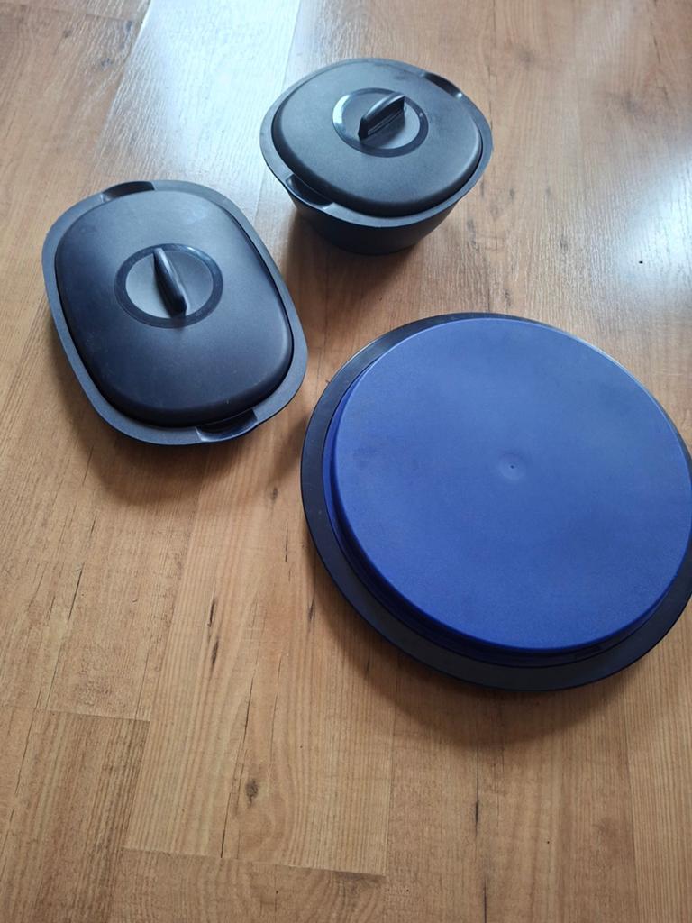 Tupperware.Partyschaal,salade schaal,soepterine., Ophalen, Gebruikt, Blauw, Schaal