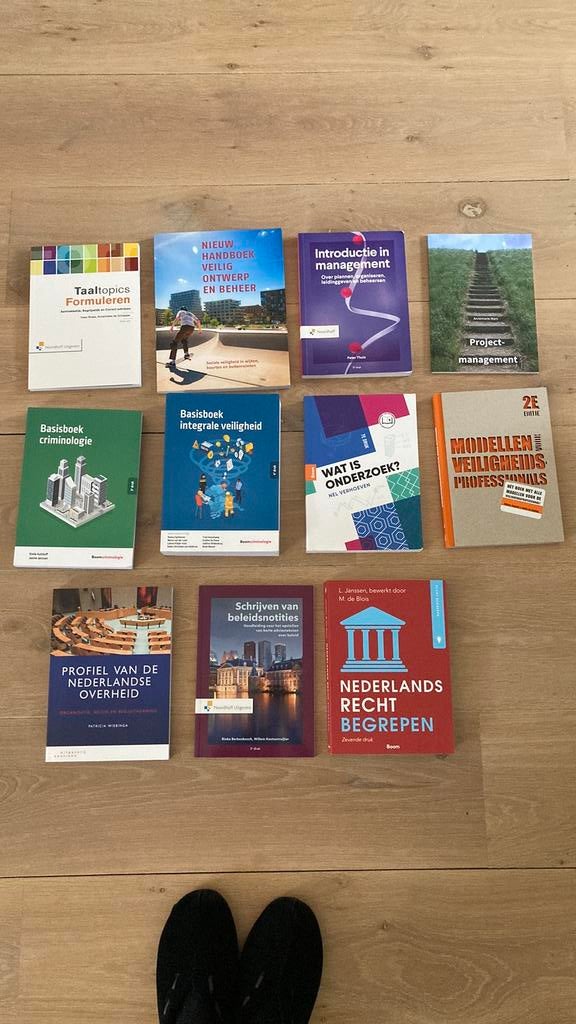 Studieboeken HU Integrale Veiligheidskunde jaar 1, Boeken, Partijen en Verzamelingen, Ophalen of Verzenden, Nieuw, School, Studie en Wetenschap