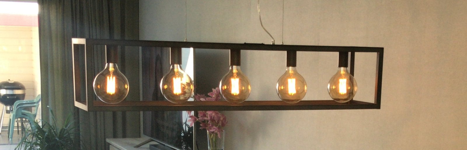 Hanglamp, Huis en Inrichting, Strak, Zo goed als nieuw, Metaal, E27 (groot)