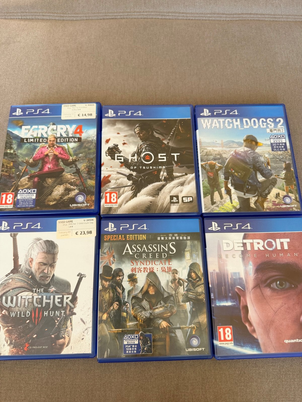 PS4 Games Bundel: Far Cry 4, Ghost of Tsushima, Watch Dogs 2, Spelcomputers en Games, Games | Sony PlayStation 4, Online, Gebruikt