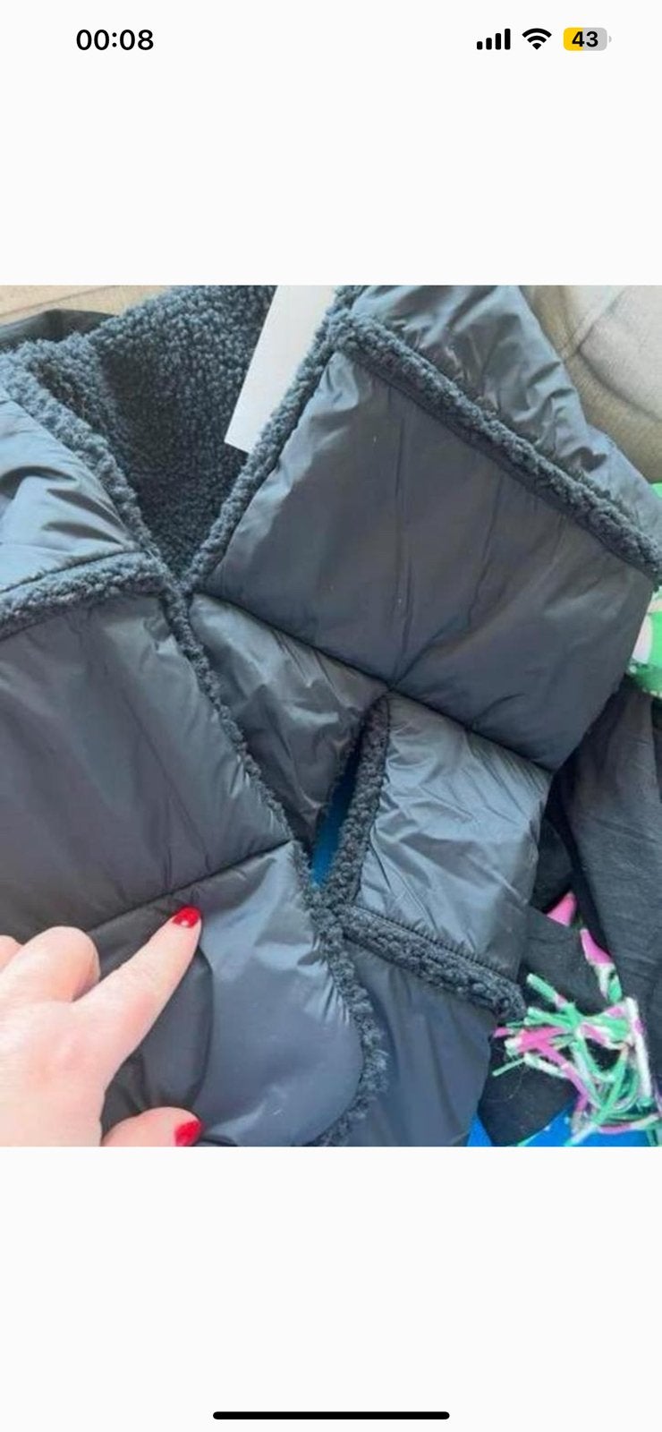NEW- Ugg Black/Reversible Sjaal met details van Teddy 125x23, Kleding | Dames, Ophalen of Verzenden, Nieuw, Sjaal