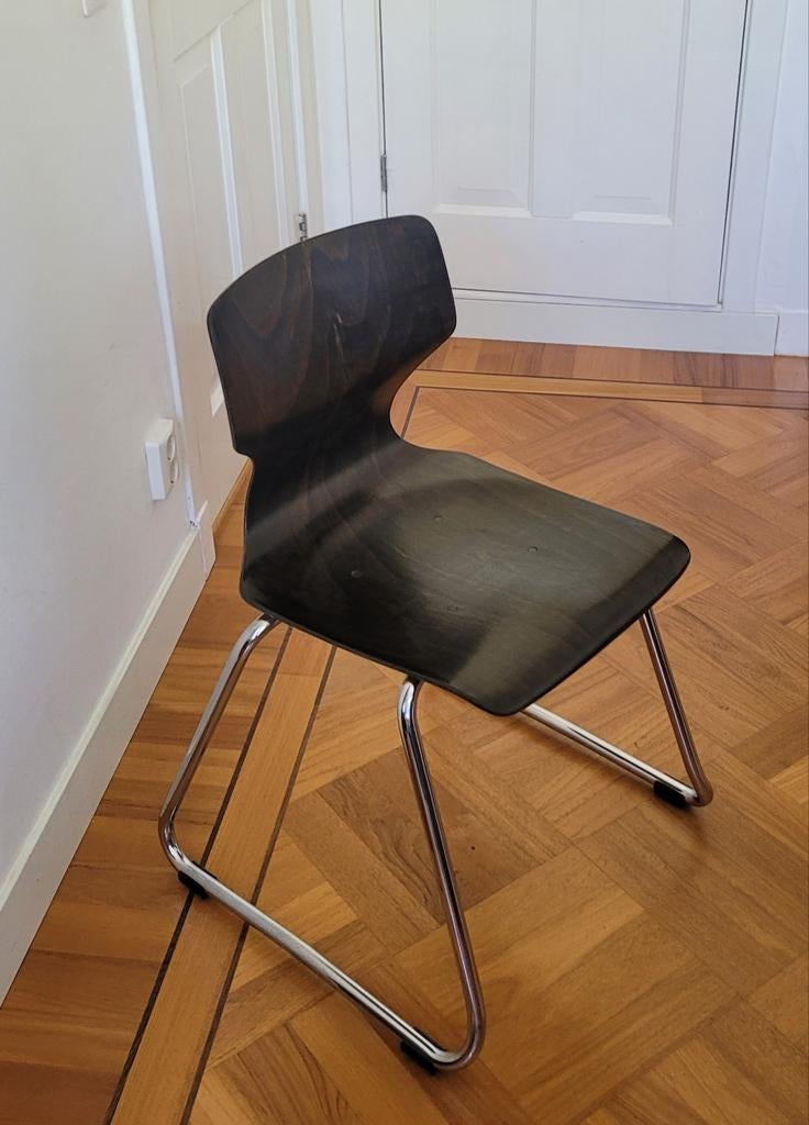 5 Vintage Pagholz Flototto stoelen retro, Huis en Inrichting, Stoelen, Ophalen, Gebruikt, Bruin, Vintage