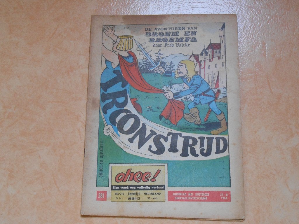 Ohee 281 Troonstrijd 1968., Eén stripboek, Ophalen of Verzenden, Gelezen