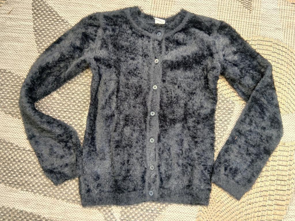 HEMA zwart fluffy vest maat 146/152, Gebruikt, Meisje, Trui of Vest, Ophalen of Verzenden