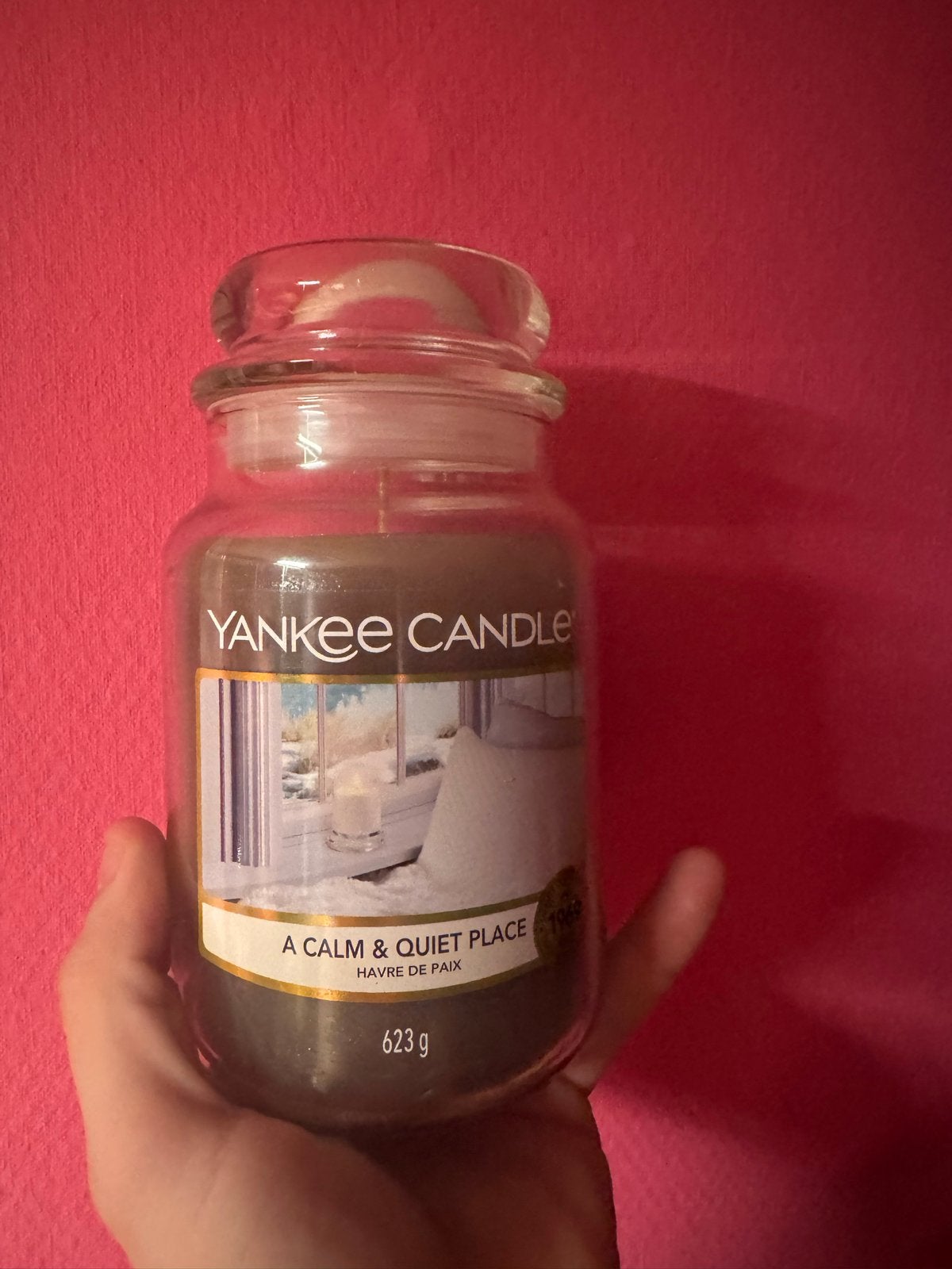 Yankee Candle A Calm & Quiet Place 623g, Overige merken, Ophalen of Verzenden, Grijs, Kaars