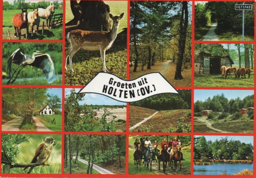 Holten. groeten uit.  meer luik., Verzenden, 1960 tot 1980, Gelopen, Overijssel